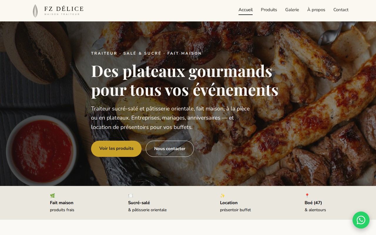 Aperçu du site Fz Délice